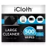 iCloth Large Lens and Screen Cleaner Pro-Grade Individually Wrapped Wet Wipes, 1 Wipe Cleans a LCD Monitor, Laptop, or Flat Screen HDTV.